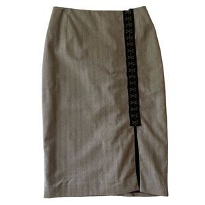 Karl Lagerfeld Hook & Eye Tape Skirt Grey